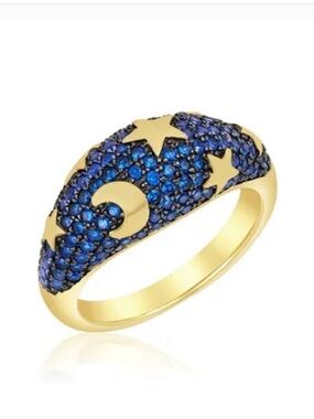 Melinda Maria “You’re A Star” saphire pave ring. NWT Size 5